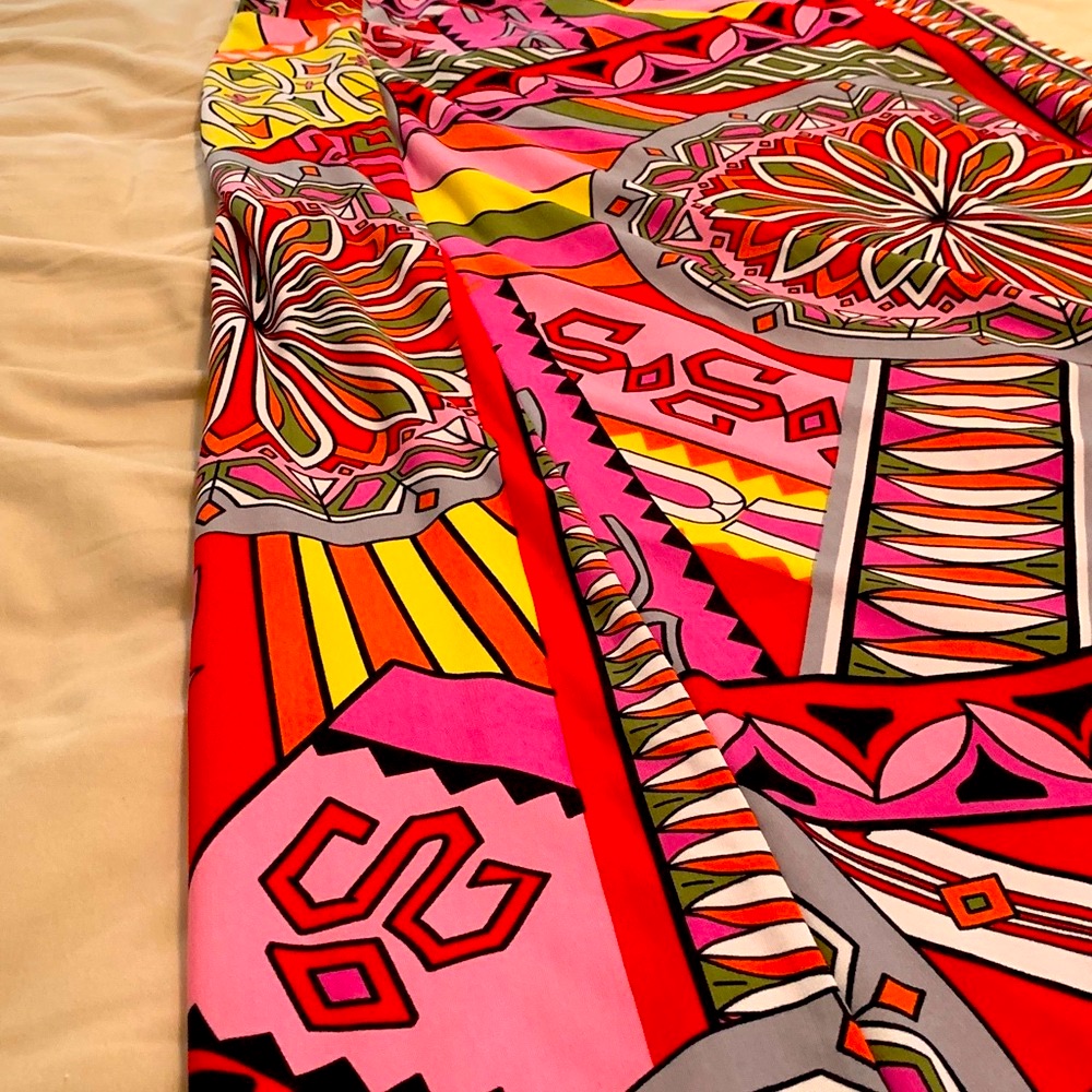 Vibrant Emilio Pucci Like Patterned Skirt S Rare,High End Looking Print,Rare